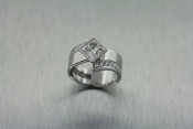 14k white gold princess cut engagement ring