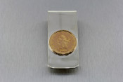 24k gold coin and silver money clip