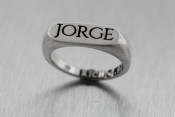 silver personalized ring